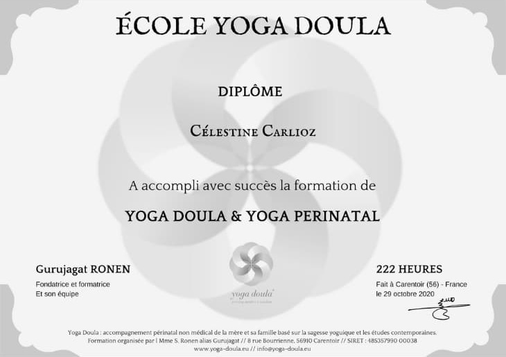 Diplôme yoga doula